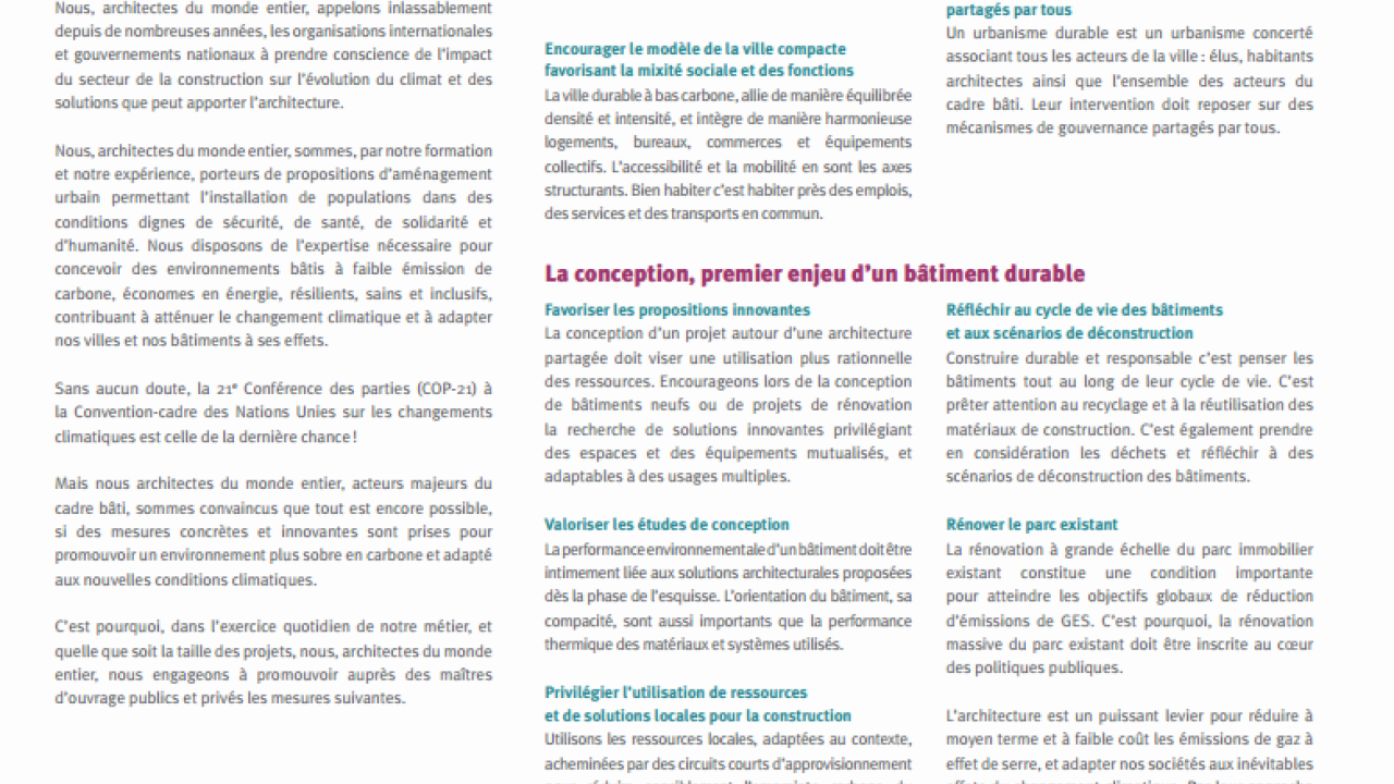 Manifeste pour une société équilibrée et responsable